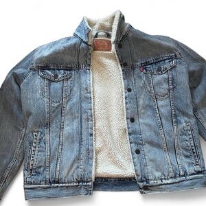 Levi’s Blue Denim Jacket with Sherpa Lining
